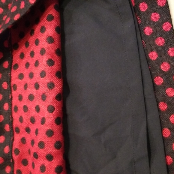 Talbots red and navy polka dot wool skirt size 4 - Picture 7 of 7